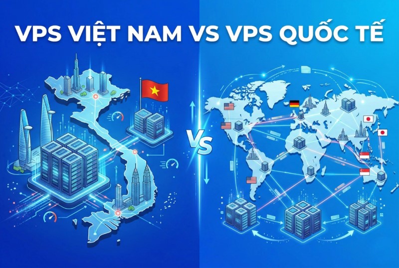 Nên Thuê VPS Việt Nam Hay VPS Quốc Tế? So Sánh Chi Tiết 3 VPS Việt Nam vs VPS Quốc Tế