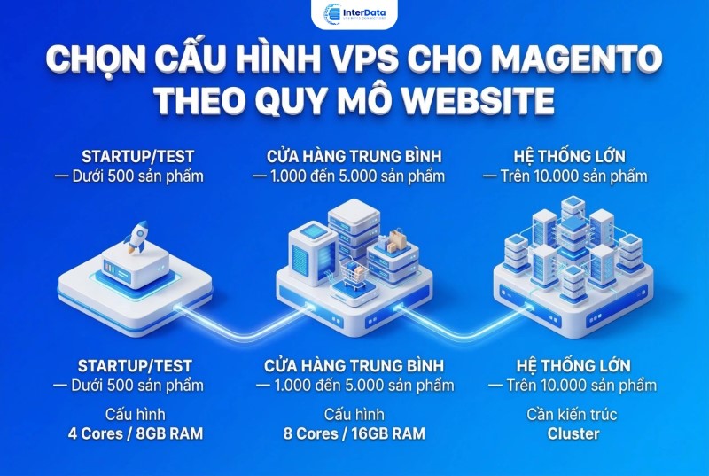 Cấu hình VPS cho Magento theo quy mô website