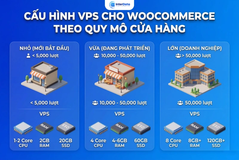 Cấu hình VPS cho WooCommerce theo quy mô cửa hàng
