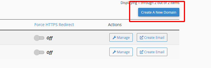 Hướng dẫn 4 bước tạo Subdomain trong cPanel chi tiết từ A-Z 3 Chọn Create A New Domain