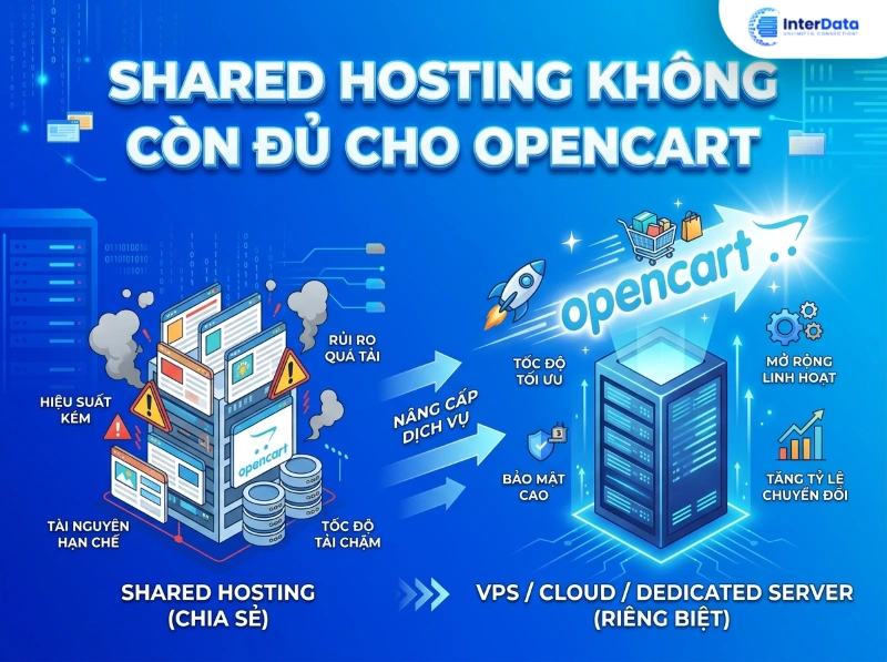 Dấu hiệu Shared Hosting không còn đủ cho OpenCart