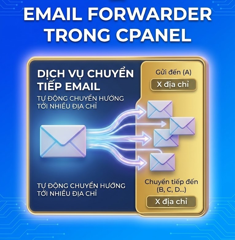 Hướng dẫn các bước tạo Email Forwarder cPanel nhanh, chi tiết 1 Email Forwarder là gì