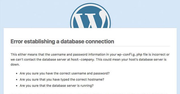 Error Establishing a Database Connection