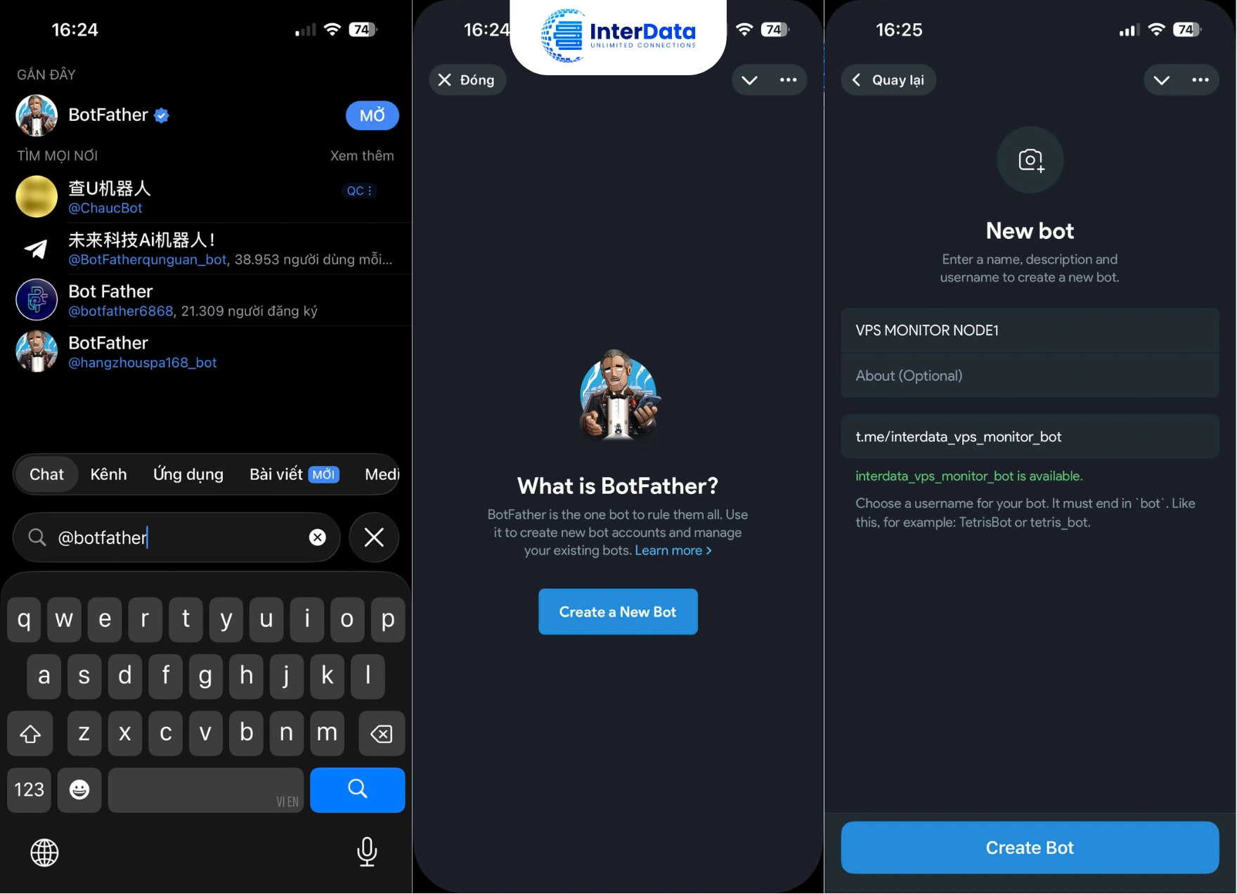Khởi tạo Bot Telegram