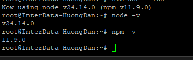 NVM cài đặt thành công