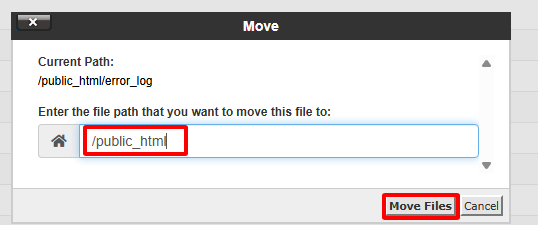 Nhập mục cần chuyển file