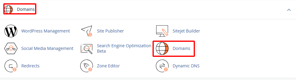 Hướng dẫn 4 bước tạo Subdomain trong cPanel chi tiết từ A-Z 2 Nhấp vào domain