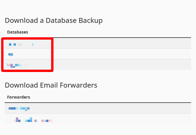 Backup Hosting cPanel: Hướng dẫn backup Hosting cPanel (Từ A-Z) 7 Sao lưu database
