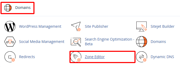 Truy cập Zone Editor