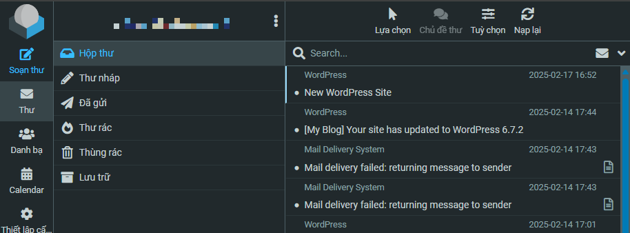 Truy cập webmail từ cPanel dashboard