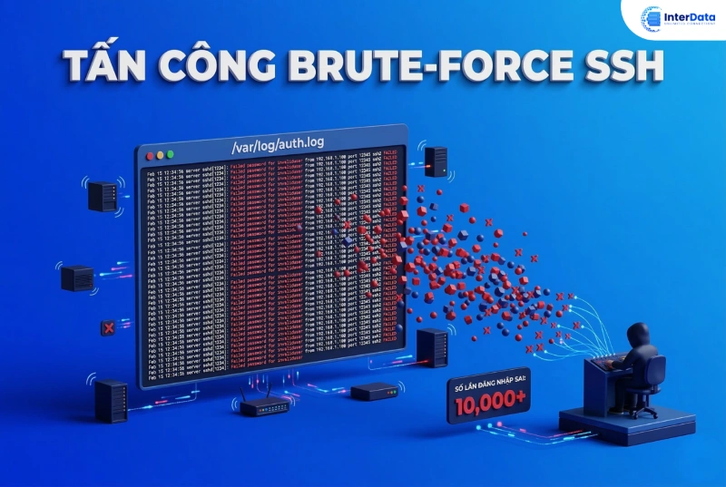 auth.log bị tấn công brute-force SSH