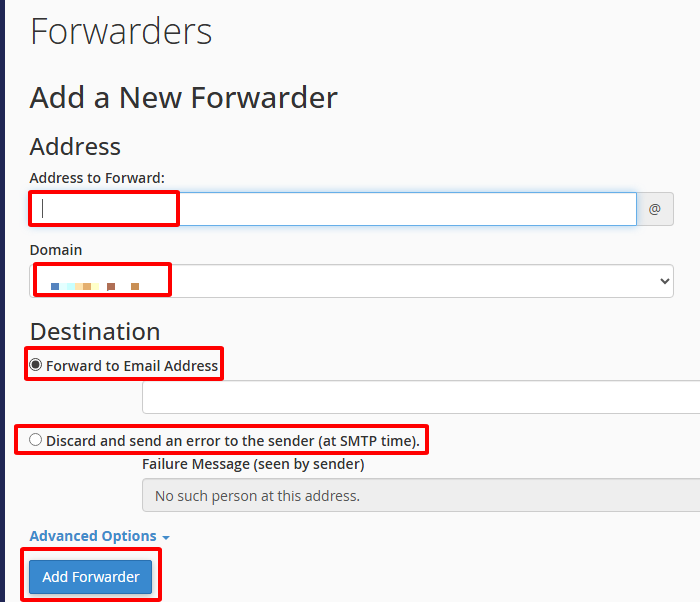 chọn Add Forwarder
