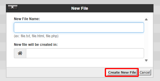 chọn Create New Folder hoặc file
