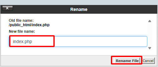 chọn Rename File