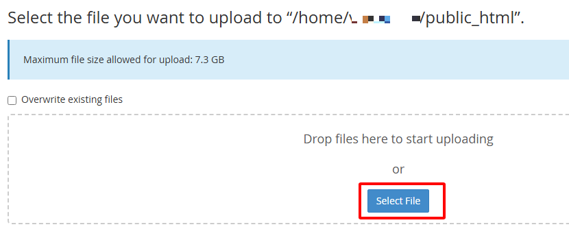 nhấn chọn Select File