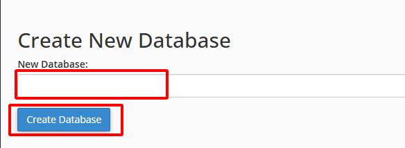 Quản lý database trên cPanel: tạo MySQL DB, tạo user, cấp quyền,... đầy đủ 3 nhập new Database và nhấn Create Database