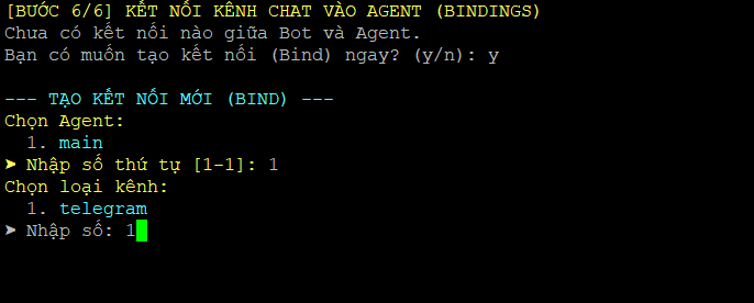 Kết nối kênh chat vào Agent