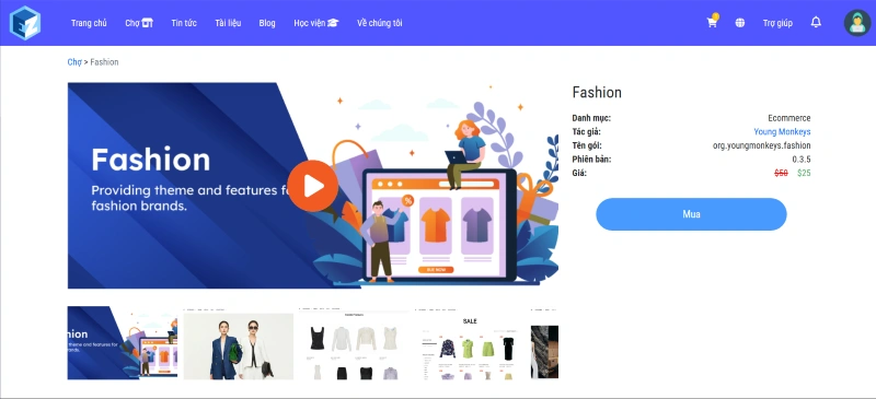 Theme Fashion của EzyPlatform