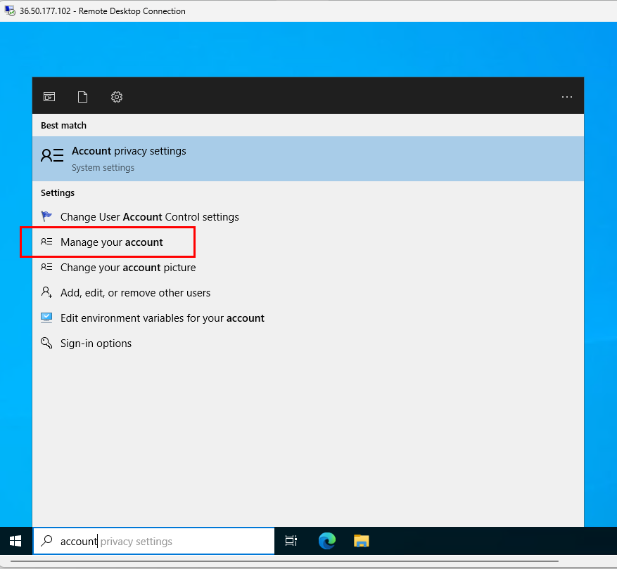 Hướng Dẫn Đổi Mật Khẩu VPS Đơn Giản, Từng Bước 4 Đổi mật khẩu VPS Windows bằng User Account 1