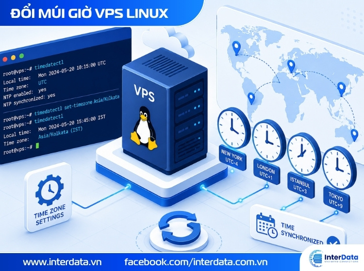 Cách đổi múi giờ cho VPS Linux an toàn, không gây gián đoạn hệ thống 1 Đổi múi giờ cho VPS Linux