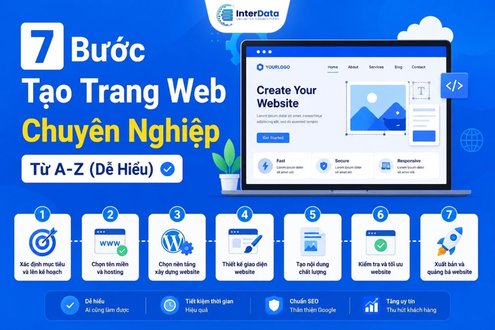 7 Bước Tạo Trang Web Chuyên Nghiệp Từ A-Z (Dễ Hiểu)