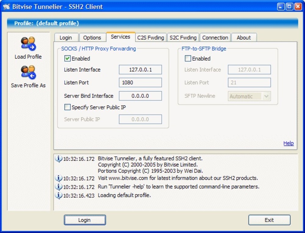 Bitvise SSH Client