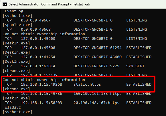 Check port trên command prompt
