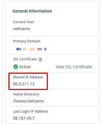 Kiểm tra hosting website thông qua cPanel