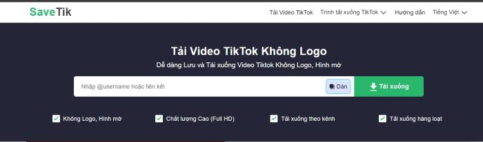 10 Cách Xóa Logo TikTok (Watermark) Miễn Phí, Cực Nhanh 6 SaveTik