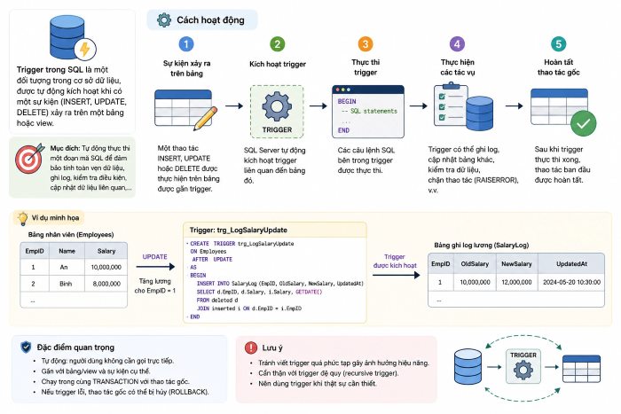 Trigger Là Gì? Cách Dùng Trigger Trong SQL Bằng Ví Dụ 1 Trigger trong SQL là gì và cách hoạt động