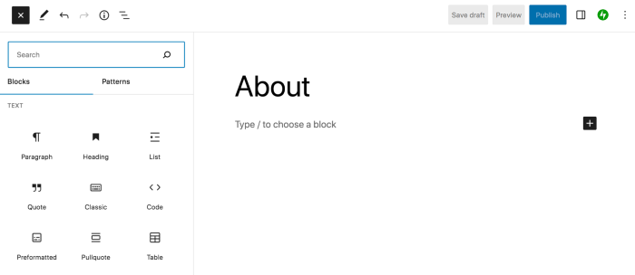 WordPress Block Editor
