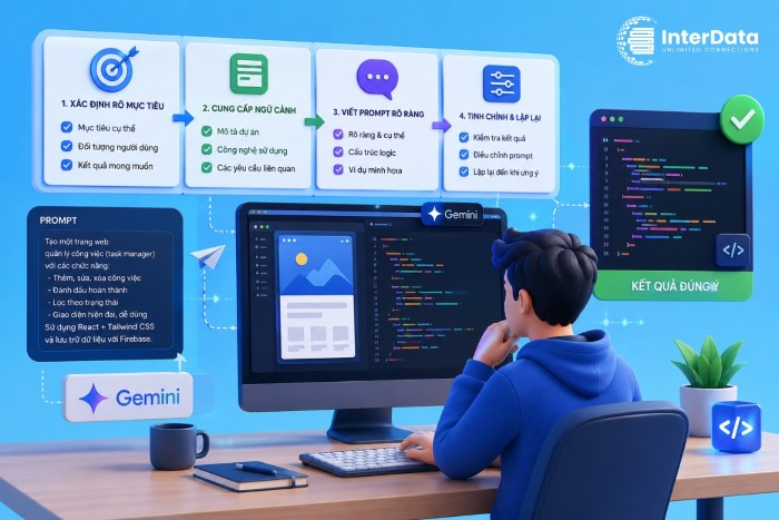 Cách Vibe Code Bằng Gemini: Từ Prompt Đến Deploy Thành Công 4 Cách Viết Prompt Vibe Code Để Gemini Ra Đúng Ý