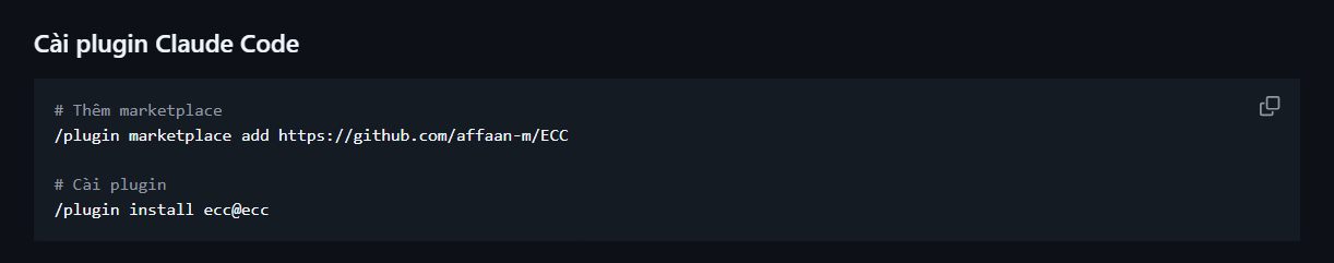 Everything Claude Code (ECC) - Bộ Workflow Giúp AI Coding Agent Làm Việc Có "Bài" Hơn 3 Cách cài plugin Claude Code