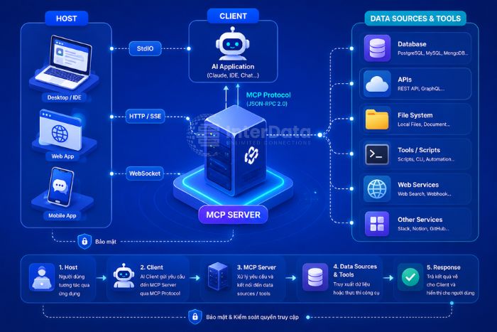 MCP Server Là Gì? Kiến Trúc, Cách Hoạt Động Và Cách Triển Khai Thực Tế 3 MCP Server khác gì REST API