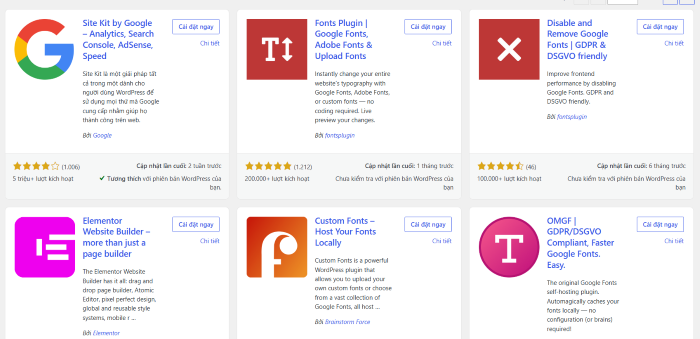Plugin font chữ