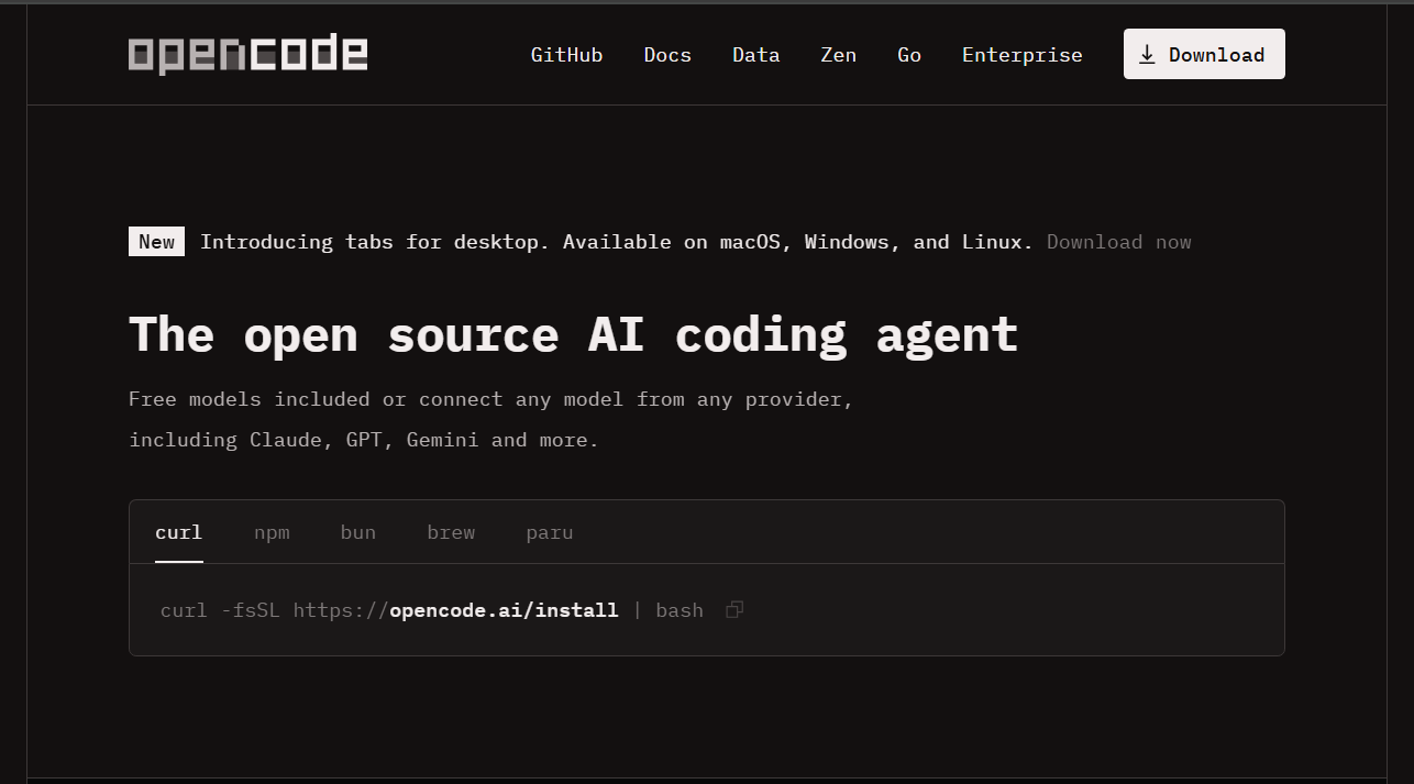 Trang chủ OpenCode