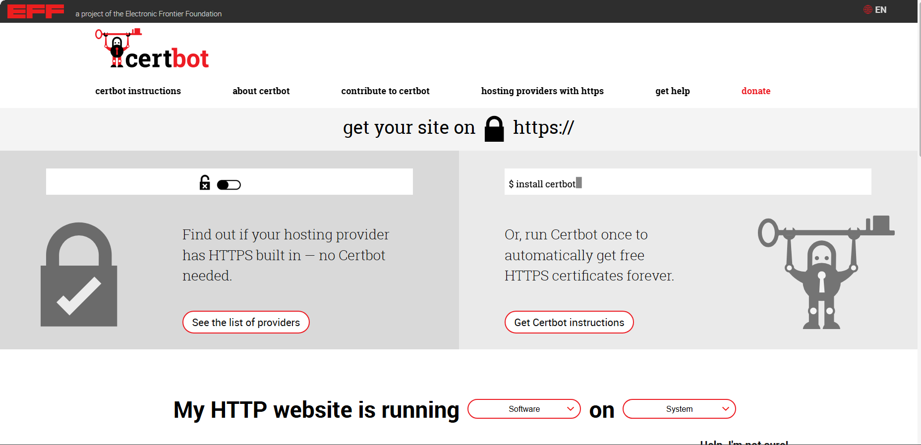 Cách Cài SSL Let's Encrypt Bằng Certbot - Cài SSL Miễn Phí Trên Ubuntu 1 Certbot homepage
