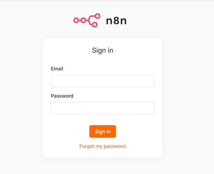 Đăng nhập n8n
