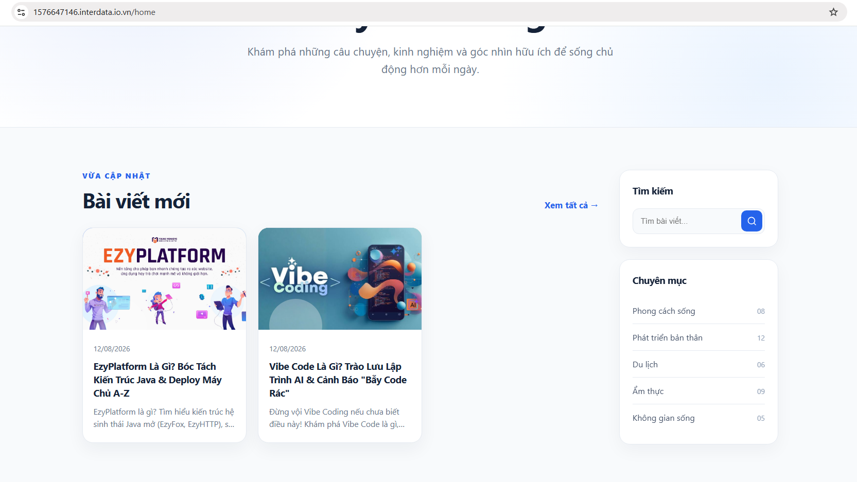 Hướng Dẫn Vibe Coding Blog Có CMS Với EzyPlatform - Cách Tạo Blog Bằng AI 11 Dùng MCP Server và GraphQL fetcher để blog hiển thị bài viết động