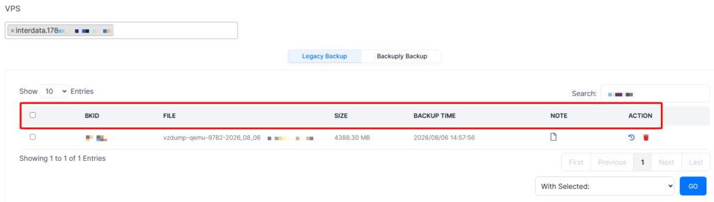 Legacy Backup