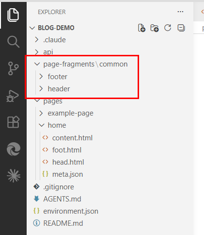 Hướng Dẫn Vibe Coding Blog Có CMS Với EzyPlatform - Cách Tạo Blog Bằng AI 7 Tách header/footer thành page fragment để dùng chung