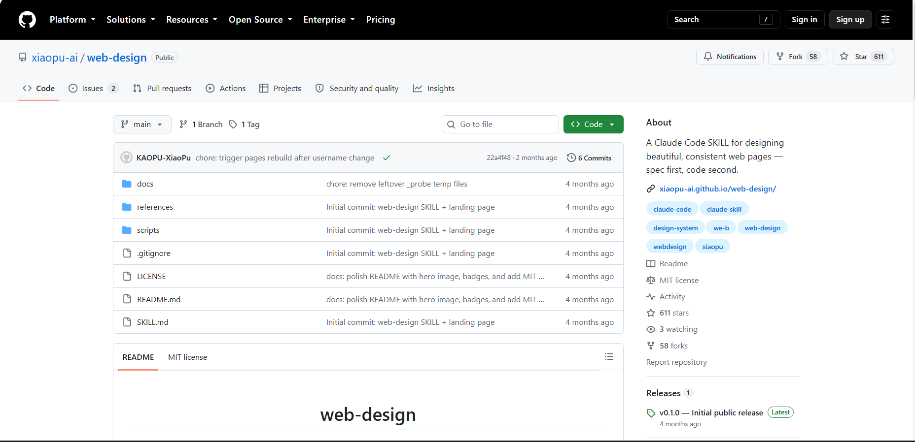 Web Design (xiaopu-ai)