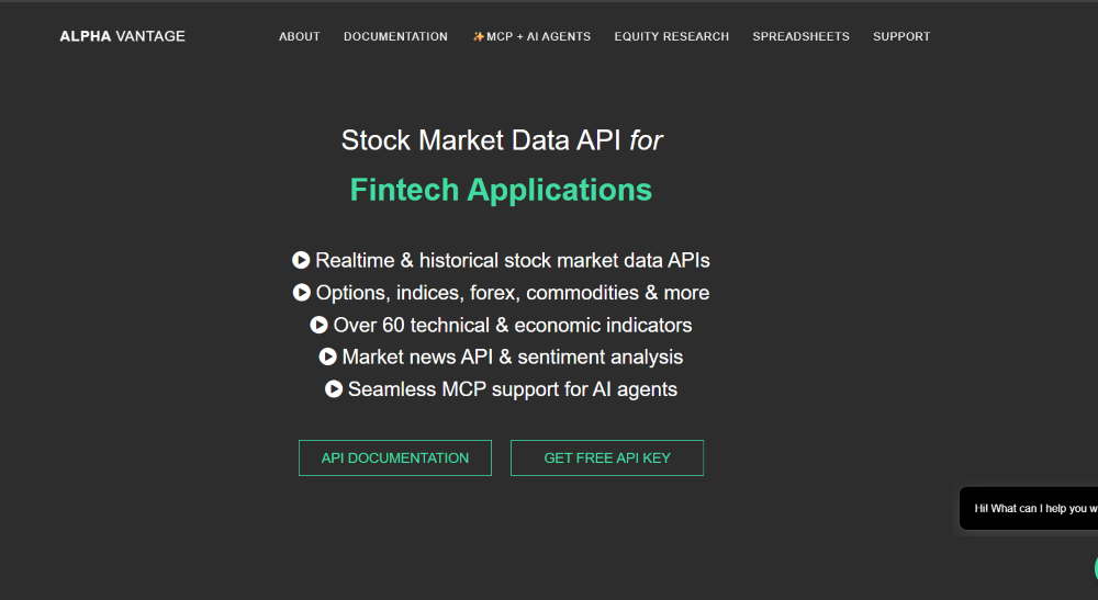 Tổng Hợp 17+ API Miễn Phí Đủ Mọi Lĩnh Vực Từ AI, Thời tiết, Crypto đến Dịch thuật 12 Alpha Vantage API
