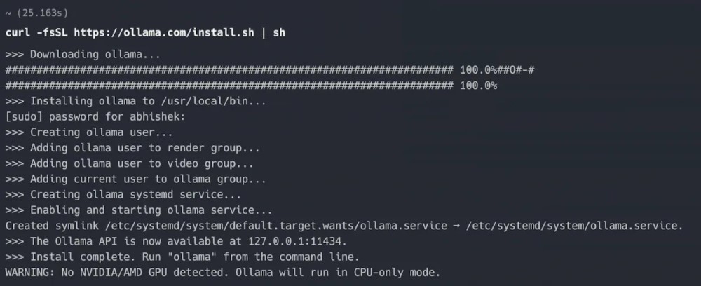 Cách cài đặt Ollama trên Linux bằng script tự động