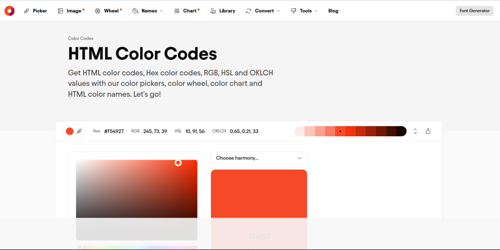 HTML Color Codes
