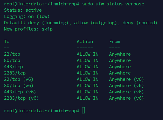 Hướng Dẫn Cài Đặt Và Sử Dụng Immich Trên Ubuntu Bằng Docker Compose 7 Mở cổng mạng
