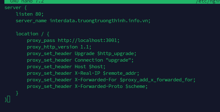 Tạo file cấu hình Nginx