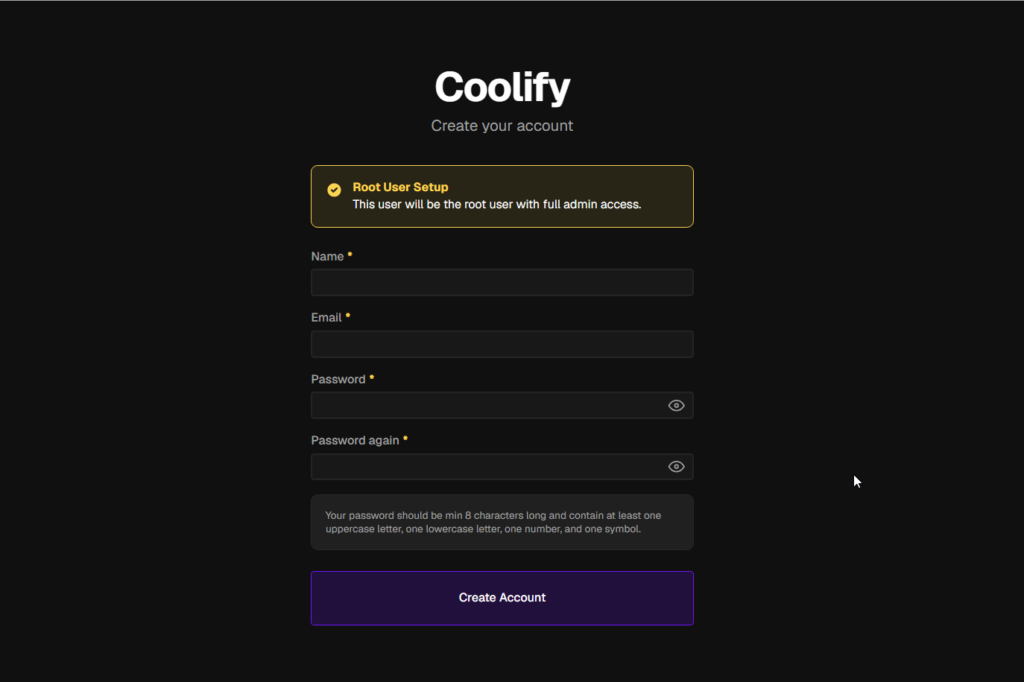 Truy cập Coolify Dashboard