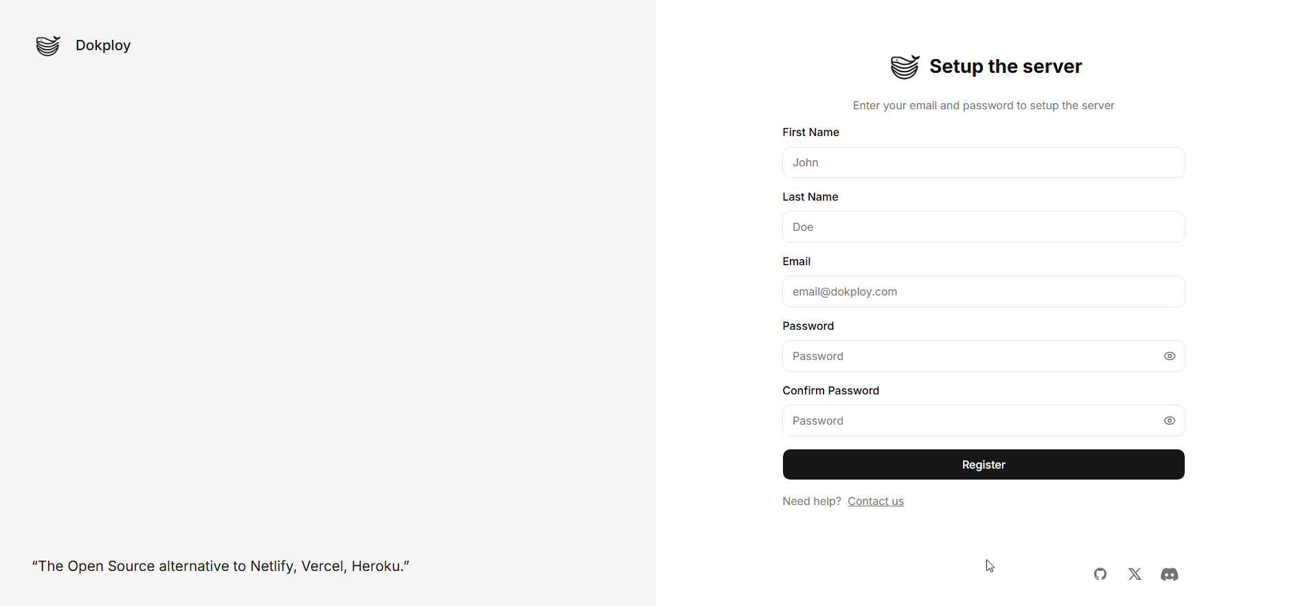 Truy cập dashboard Dokploy