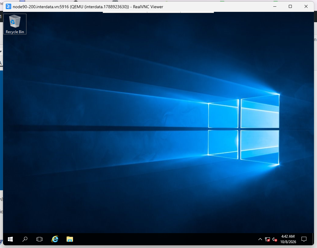 Hướng Dẫn Cách Thêm File ISO Lên VPS - Tạo ISO URL Trực Tiếp 28 Giao diện Desktop sau khi cài Windows Server thành công